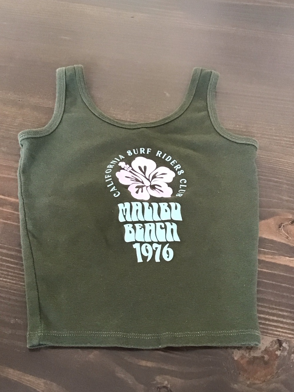 Obsessive Love “California Surf Riders Club" Malibu beach graphic tank top
